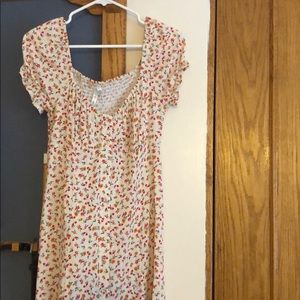 button down flower sun dress